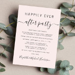 Convite de Recepção de Casamento Rosa Chic<br><div class="desc">Convite de casamento íntimo ou anúncio de casamento privado e convite de recepção de casamento ou festa de celebração. "Festa do Felizes para Sempre" é escrito em tipografia moderna simples e uma fonte estilosa com floreios. Personalize seu anúncio e convite e adicione seus nomes em uma fonte semelhante a uma...</div>