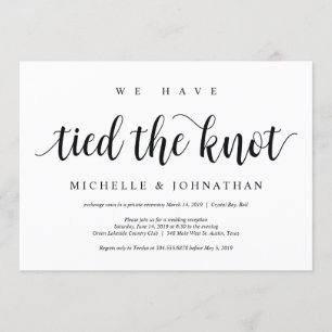 Convite de Recepção de Casamento Simples ao Ar Liv