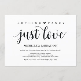 Convite de Recepção de Casamento Simples Rústico