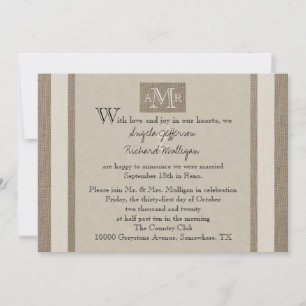 Convite de Recepção de Pós-Casamento - Estilo Perg