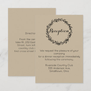 Convite de Recepção e Direção Modelo de Casamento
