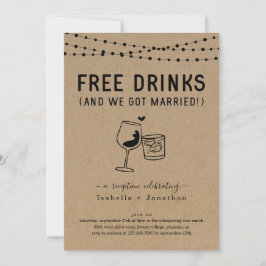 Convite de Recepção Engraçado Apenas com Bebidas G