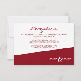 Convite de Recepção Ever & Ever Burgundy Angle