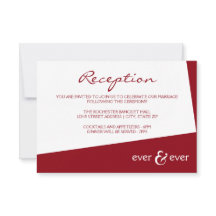 Convite de Recepção Ever & Ever Burgundy Angle