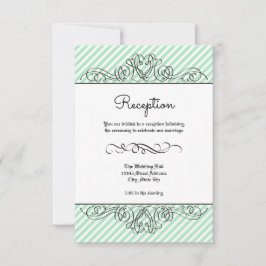 Convite de Recepção - Floral Formal Flourish Mint