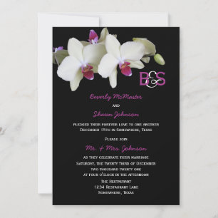 Convite de Recepção Pós-Casamento, Orquídeas