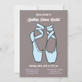 Convite de Recital de Dança de Ballet Azul Minimal