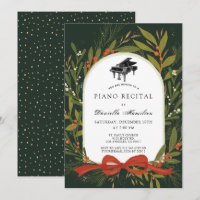 Convite de Recital de Piano com Grinalda de Arco V