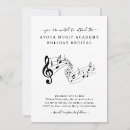 Convite de Recital de Piano Violino Voz do Estúdio