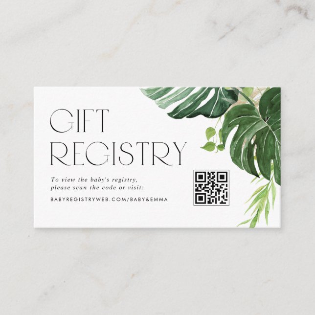 Convite de Registro QR Code para Chá de Bebê com F (Frente)