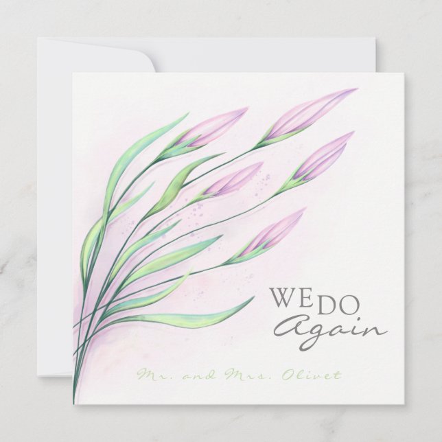 Convite de Renovação de Voto de Casamento de 10 An (Frente)