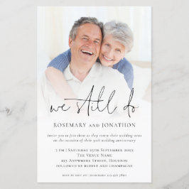 Convite de Renovação de Votos com Foto 'Orçamento 