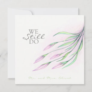 Convite de Renovação de Votos de 25 Anos com Lírio