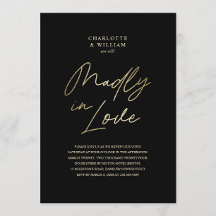 Convite de Renovação de Votos Loucamente Apaixonad