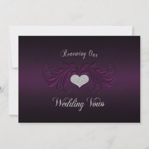 Convite de renovação Wedding dos votos - paixão