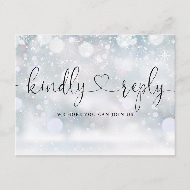 Convite de Resposta com Canção de Coração de Floco (Frente)