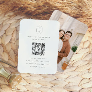 Convite de Resposta com Foto e Código QR de Inicia