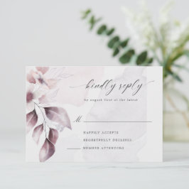convite de resposta de aquarela floral de outono m