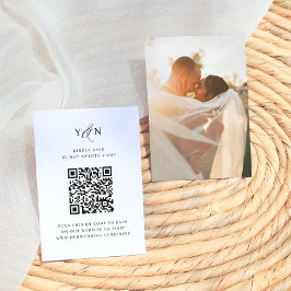 Convite de Resposta de Casamento Código QR Elegant