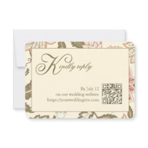 Convite de Resposta de Casamento com Código QR Flo