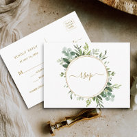 Convite de Resposta de Casamento com Coroa de Círc