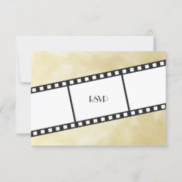 Convite de Resposta de Casamento Faixa de Filme de