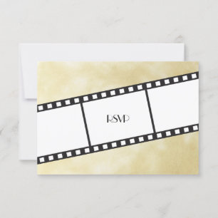 Convite de Resposta de Casamento Faixa de Filme de