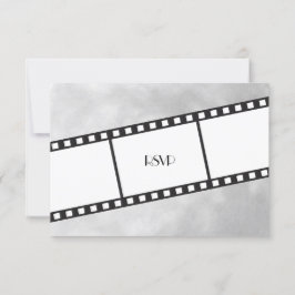Convite de Resposta de Casamento Faixa de Filme de