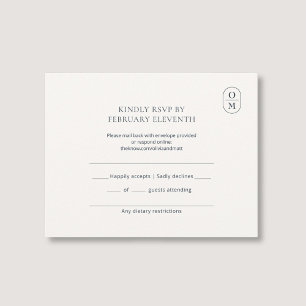 Convite de Resposta de Casamento Minimalista Chic 