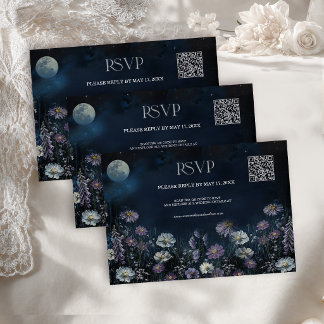 Convite de Resposta de Código QR para Casamento Fl