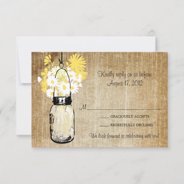 Convite de Resposta de Jarra de Pedra Rústica Anti (Frente)