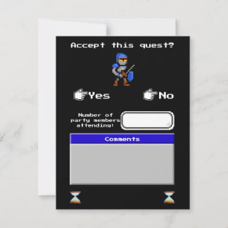 Convite de Resposta de Jogo de Vídeo Arcade Retro