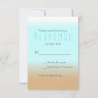 Convite de Resposta de RSVP Elegante Ombre de Prai