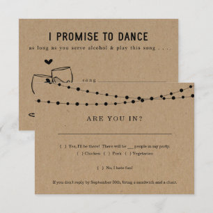 Convite de Resposta de RSVP Engraçado com Pedido d