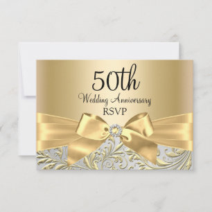 Convite de Resposta para 50º Aniversário Floral Sw