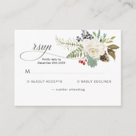 Convite de resposta Pinery Rosa de Inverno