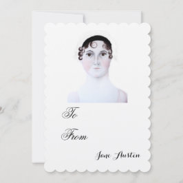 convite de retrato em aquarela de Jane Austen.