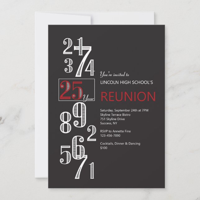 Convite de Reunião de 25 Anos (Frente)