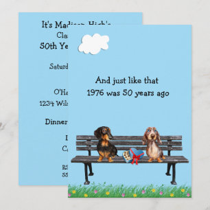 Convite de Reunião de 50 Anos do Dachshund