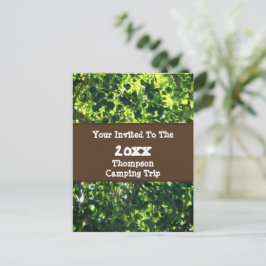 Convite de Reunião de Família Folha Verde Viagem d