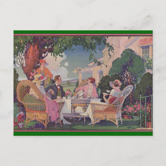 Convite de Reunião no Jardim Vintage