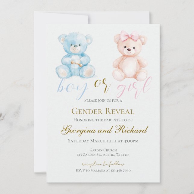 Convite de Revelação de Gênero (Frente)