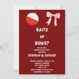 Convite de Revelação de Gênero Baits ou Bows