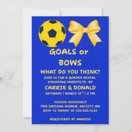 Convite de Revelação de Gênero Goals or Bows