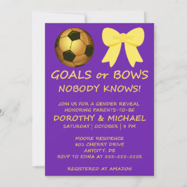 Convite de Revelação de Gênero Goals ou Bows