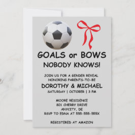Convite de Revelação de Gênero Goals ou Bows