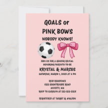 Convite de Revelação de Gênero Metas ou Laços Rosa