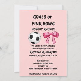 Convite de Revelação de Gênero Metas ou Laços Rosa