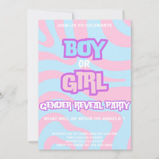 Convite de Revelação de Gênero Pinky & Bleu