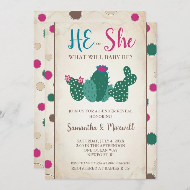 Convite de Revisão de Gênero, Chá de fraldas (Frente/Verso)